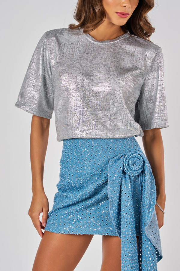 T-SHIRT SILVER