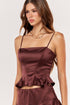 Blusa Straw marrom - frente