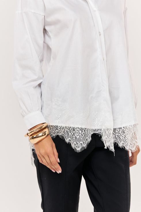 Camisa Oxa branco - detalhe