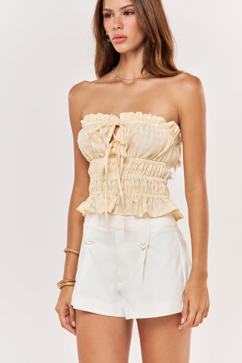 Short Nicloth off white - frente