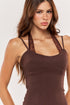 Vestido Licita marrom - frente