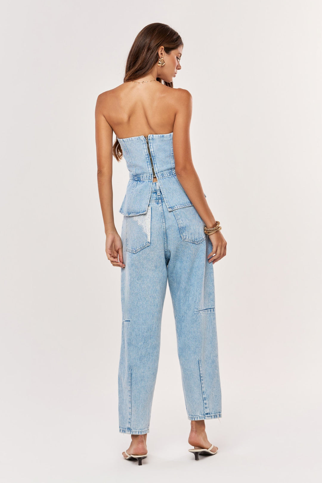 Blusa Nanata jeans - costas